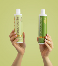 Product image of the Volumizing Haircare Bundle, featuring Shampoo, Conditioner, and styling product