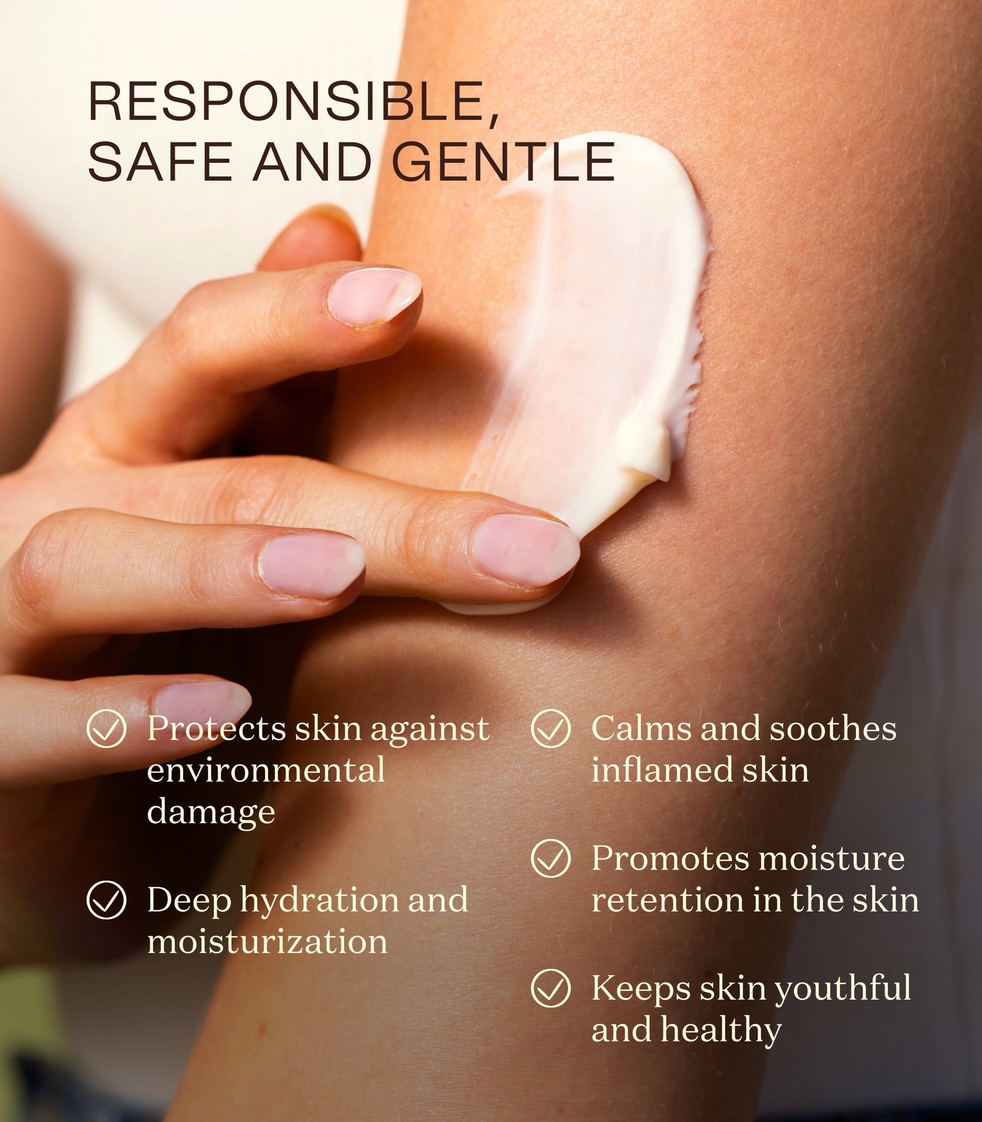 Promotional graphic highlighting the second key feature of the Nourishing Body Lotion