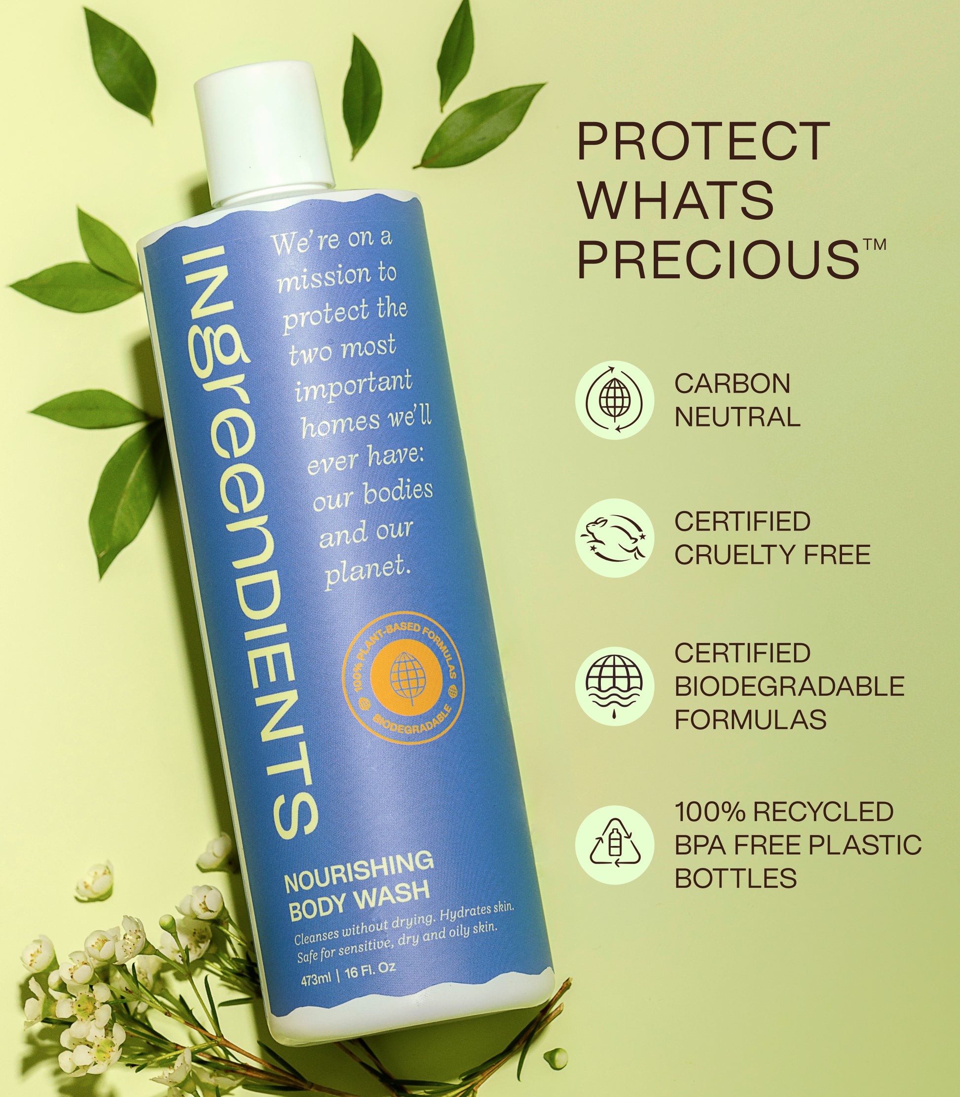 Promotional graphic or customer testimonial related to the Body Wash