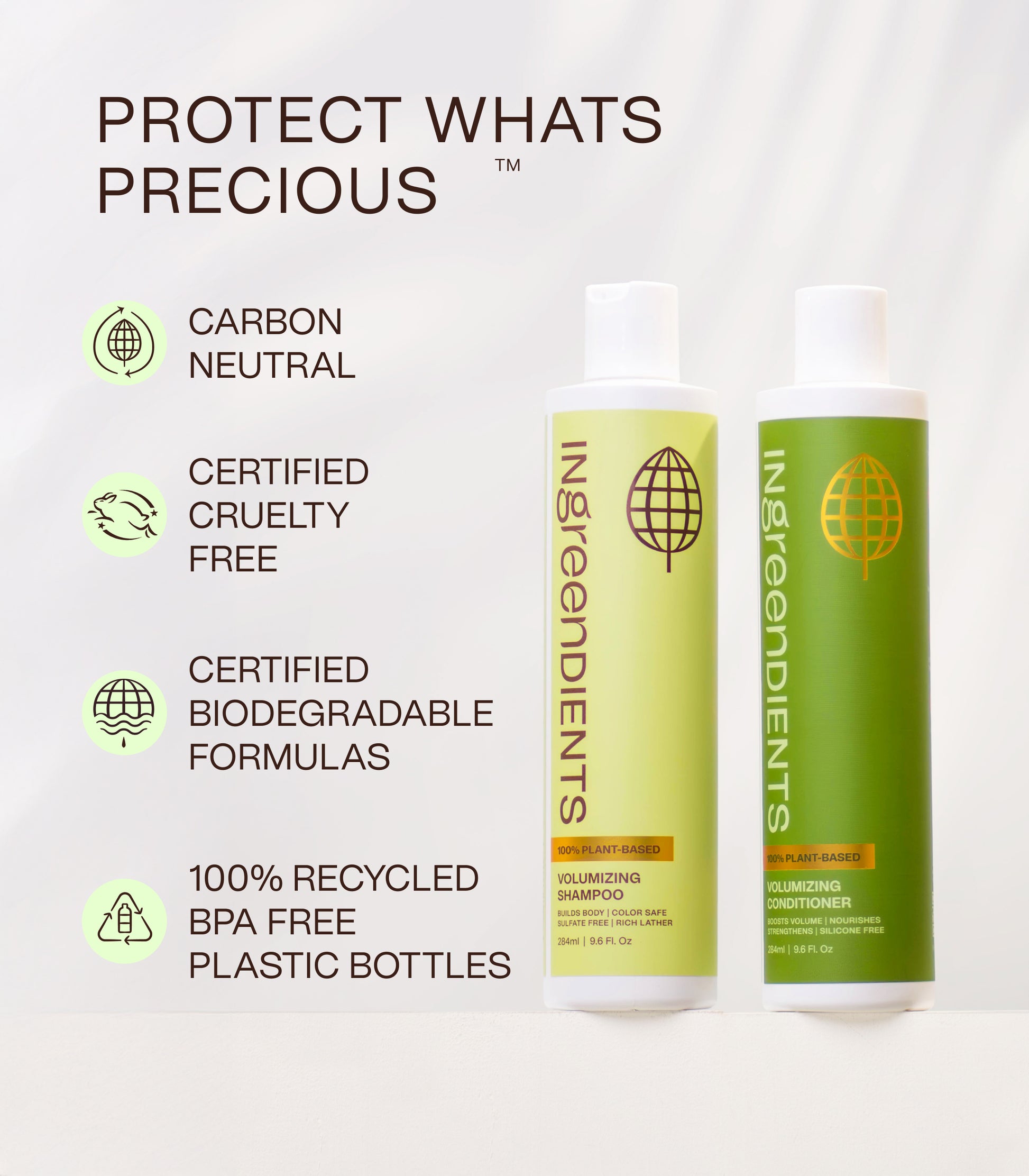 Collection photo of all products included in the Volumizing Haircare Bundle